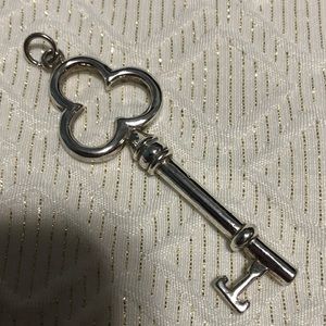 silver key for necklace